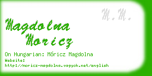 magdolna moricz business card