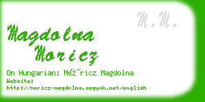 magdolna moricz business card